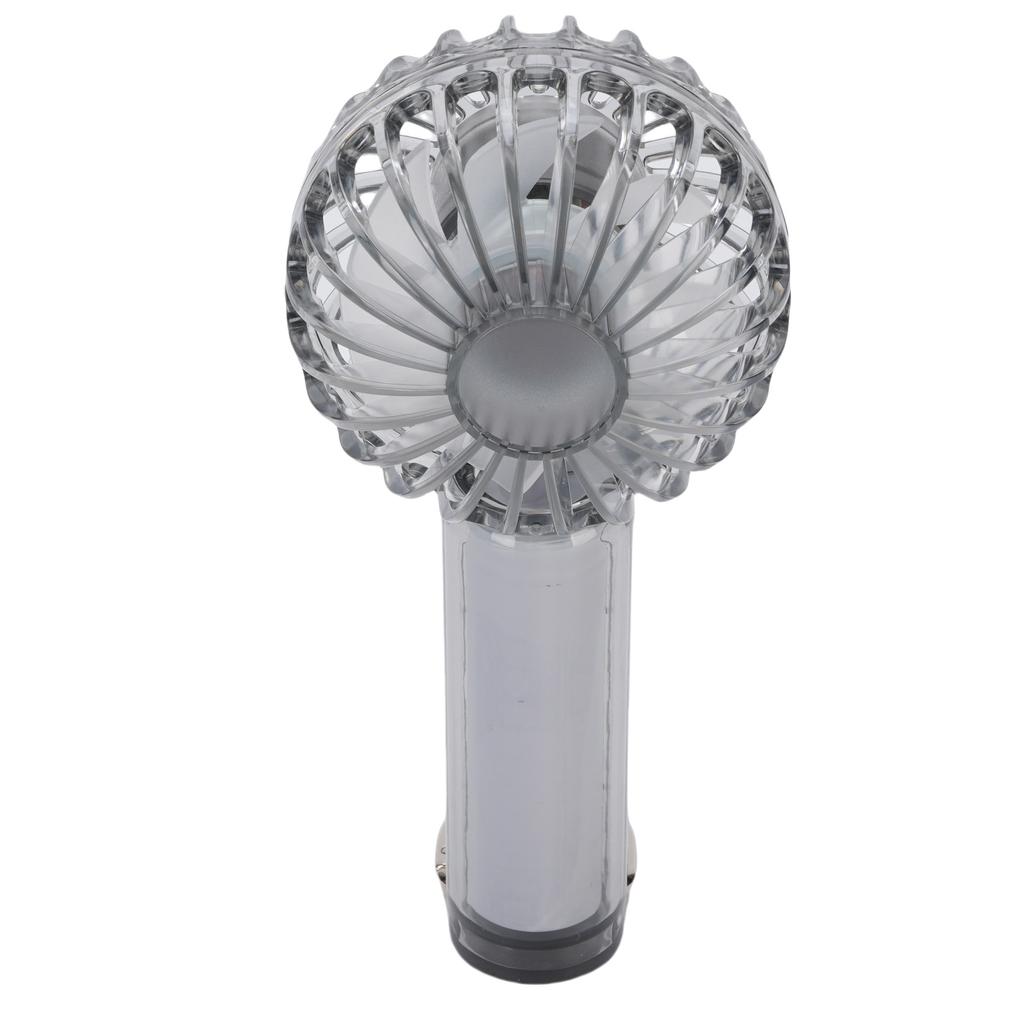 Mini Handheld Fan Transparent with Hook Quiet Small Pocket Fan 1200mAh Rechargeable Battery
