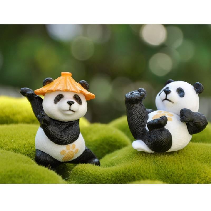 Adorable Panda Model Blind Box Collectible Figures For Creative Micro Landscape Decor
