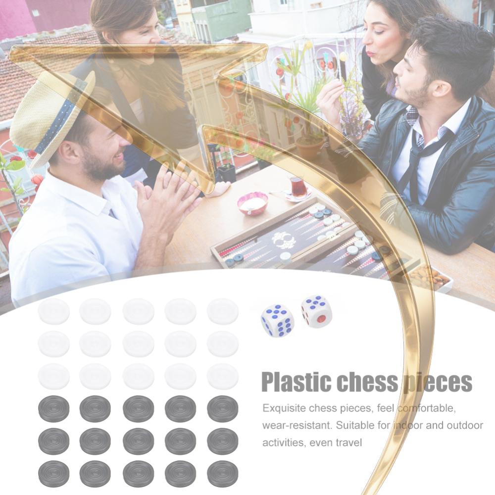 Plastic Checkers Backgammon Chess Pieces Kids Adults Board Game Entertainment China Mainland