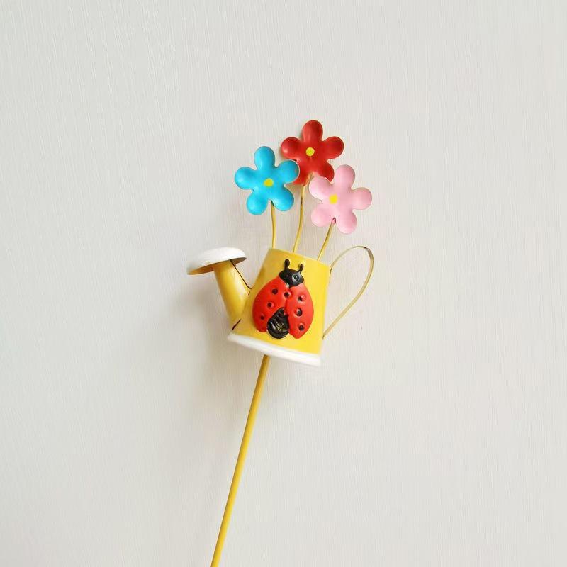 Flower Pot Garden Stake Decorations Indoor Outdoor Lawn Pathway Lawn Ornament Outdoor Garden Decoration
