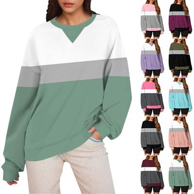 Lässiger, bedruckter Pullover für Damen, Langarmshirt, übergroßes Sweatshirt