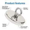 Super Strong Neodymium Fishing Magnet Hook N52 Heavy Duty Rare Earth Magnet with Countersunk Hole Eyebolt Salvage Magnet Imans