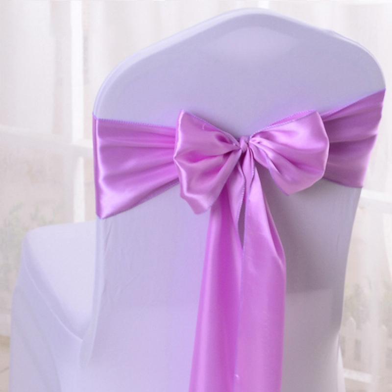 1 Pcs Satin Chair Sashes Quality Chair Ribbons Elegant Premium Bows Chairs Tie Back Chairs Decoration For Wedding Banquet Party