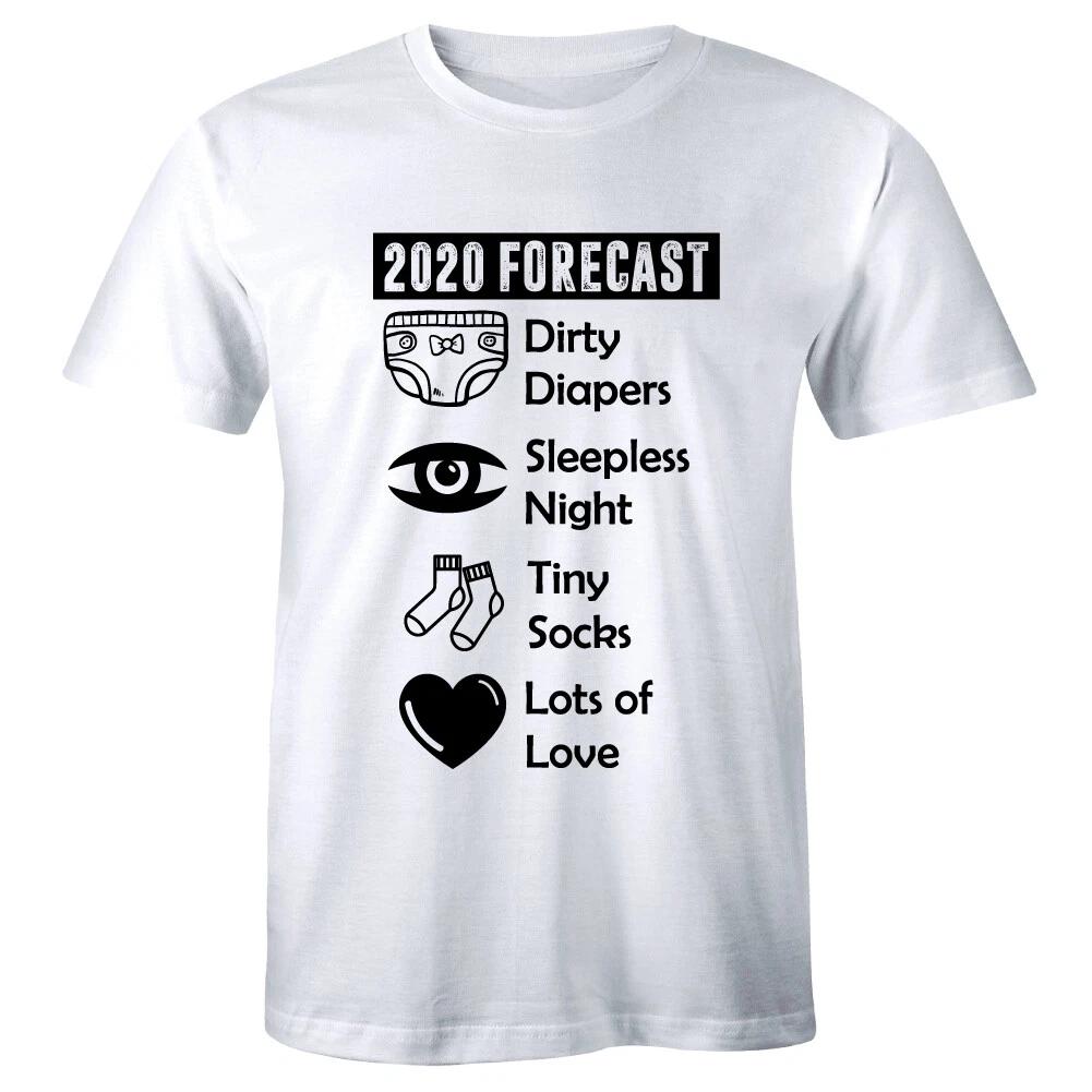 2020 Forecast Dirty Diapers Sleepless Night Tiny Socks Lots of Love Mens T-Shirt 2XL