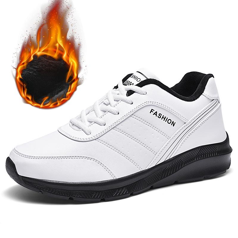 Classic Retro Men Shoes 2025 New Winter Plush Warm Comfortable Cotton Shoes Trend Outdoor Waterproof Work Sports Casual Shoes