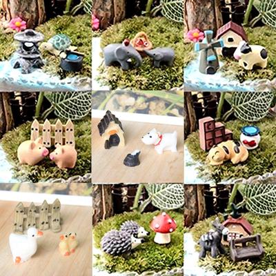 Smart 3Pcs Dollhouse Craft Micro Landscape DIY Flower Pot Miniature Decor