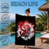 City Chiefs Emblem Printed Microfiber Beach Towel, Soft And Absorbent, Quick-Dry, Ideal for Summer Travel, Beach Essential, Swimming Pool
