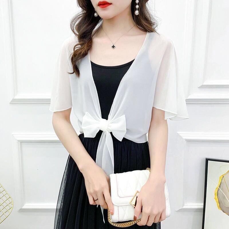 Versatile Shrug Top: Summer Sun Protection, Plus Size Chiffon Cardigan