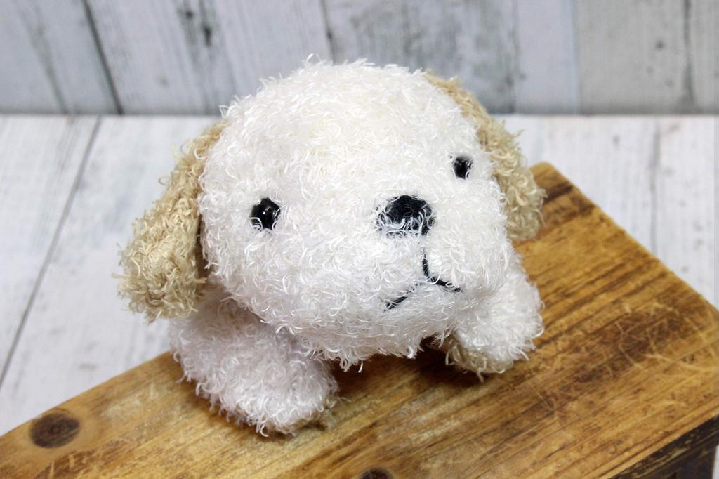 Shinada Lazy Party Fluffy Dog Ivory (Medium) 12 X 27 X 8 Cm Plush Toy, Animal Merchandise, FLPI-0158