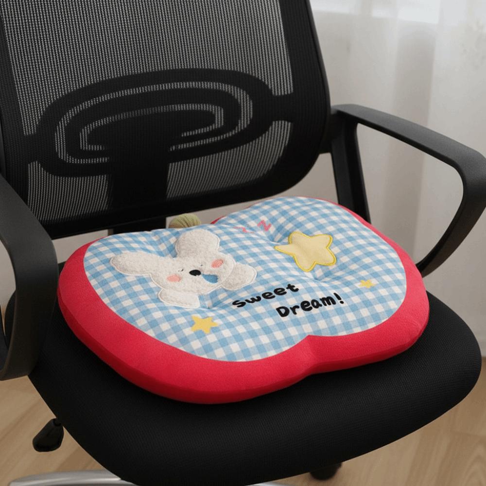 Checkered Pattern Seat Cushion Dopamine Puppy Seat Backrest Back Pad Futon Cushion  Office