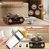 Retro Vinyl Player Style Radio, Portable FM/AM/SW & Wireless Streaming, Unique Vintage Decor For Home & Gift Idea