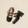 French White Mary Jane Single Shoes Women's Skirt Thick Heel Small Leather Shoes Spring and Autumn New Small Girls High Heels