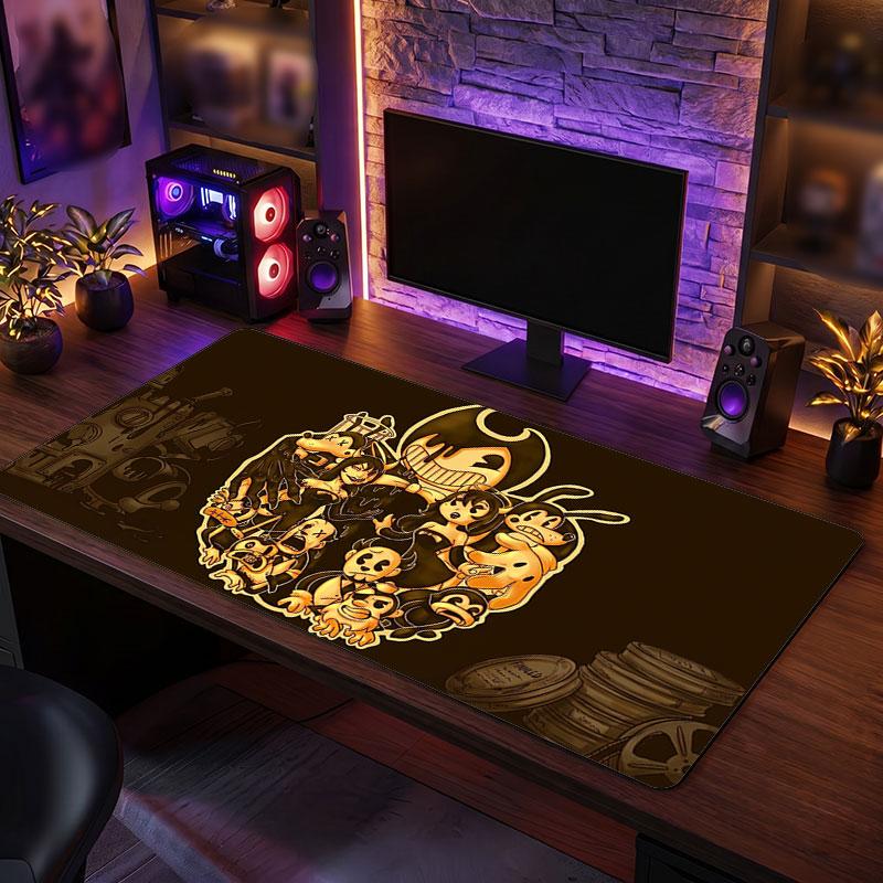 Big Mouse PadBendy and the Ink Machine Extended Soft Desk Mat Gaming Office Computer Table Decor Mat