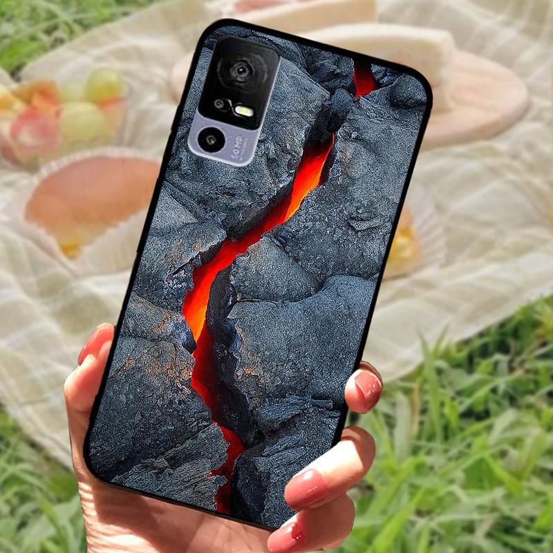 For TCL 40R Case TPU Soft Silicone Marble Phone Cover Case for TCL 405 406 408 403 TCL40R Shockproof Funda Love T771K Bumper