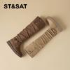 [Single Li/Plush Optional] Saturday Retro Fashion Trend Versatile Long Tube Stacked Boots for Women 2025 New Style
