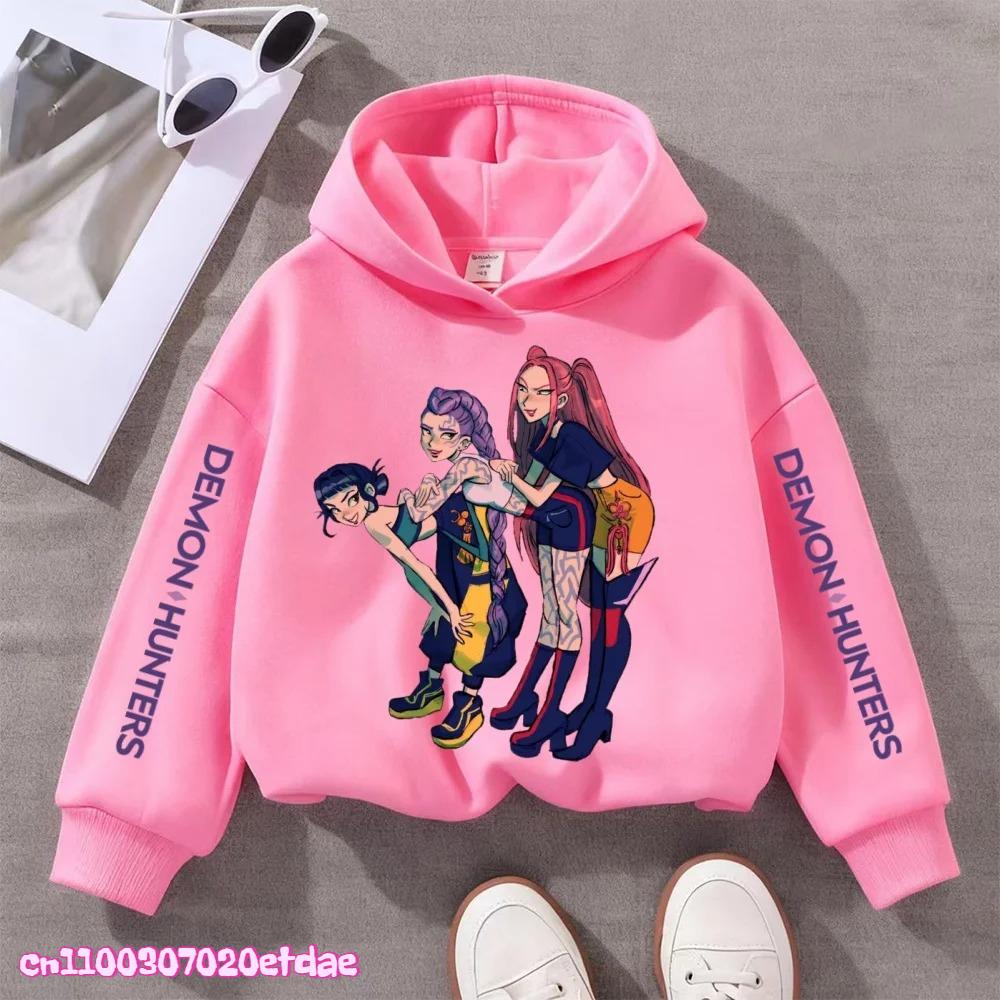 Y2K KPop Cazadores de Demonios Sudaderas Adolescentes Niñas Niños Rumi KPop Cazadores de Demonios Sudadera Otoño Casual Manga Larga Ropa para Niños