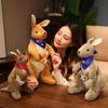 Lovely Mother  Child Kangaroo Plush Toys Plushie Pillow Big Size Stuffed Dolls For Baby Room Decor Birthday Christmas Gifts