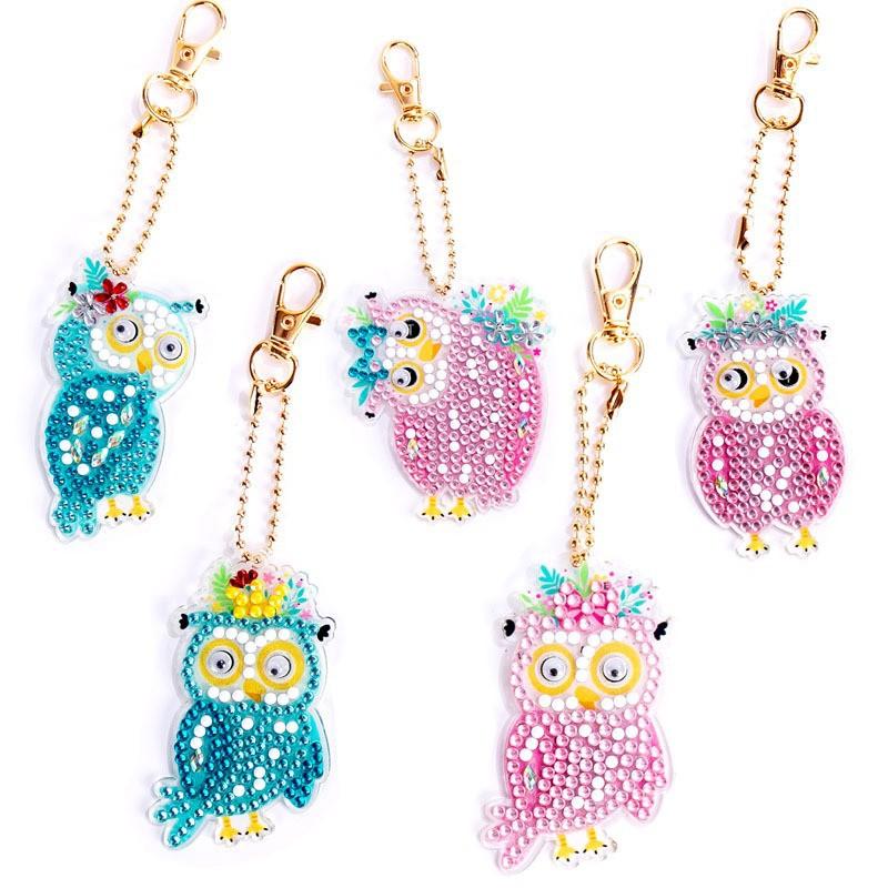 New Diy Diamond Painting Keychain Handmade Acrylic Pendant Jewelry Christmas Single-Sided Diamond Decoration Diamond Painting