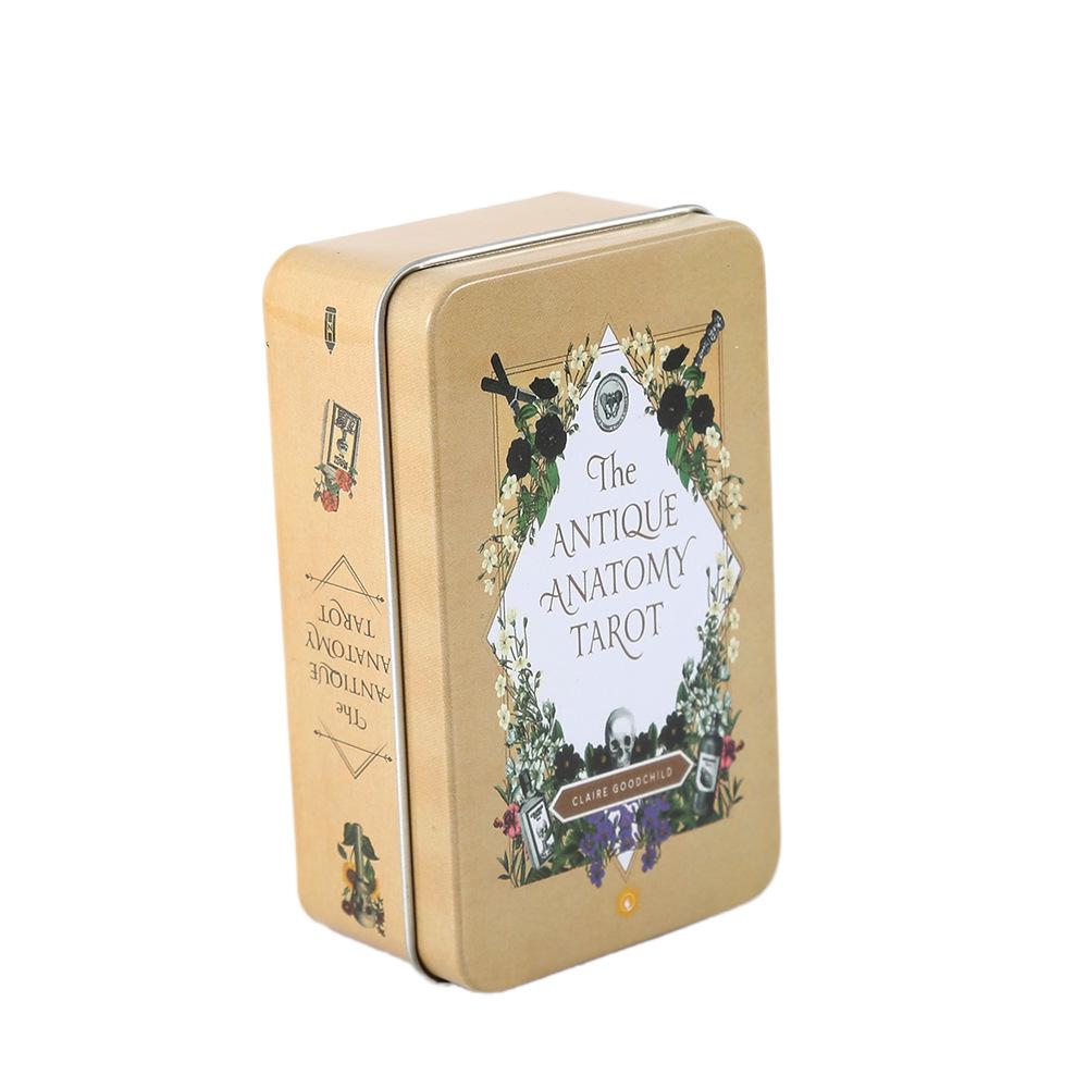 Baraja de Tarot Dorado con Caja de Hierro e Instrucciones