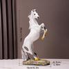 Success Horse Ornament Artistic Good Luck Horse Figurine Resin Modern Horse Statue for Home TV Stand Desk Wine Cabinet Decor