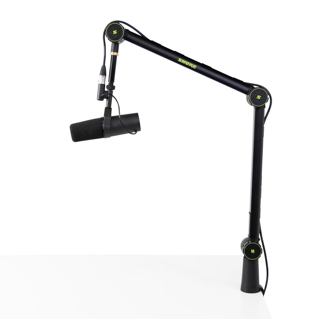 Shure by Gator Desktop Microphone Arm Stand, 94cm Arm Length, 360-Degree Rotating Base, SH-BROADCAST1 [For Audio Recording, Video Streaming, Video