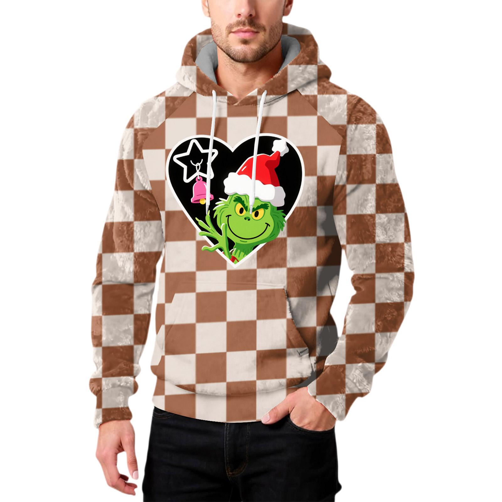 

Мужская Мода Досуг Капюшон Капюшон Плюшевый Длинный Рукав Толстовка L хаки