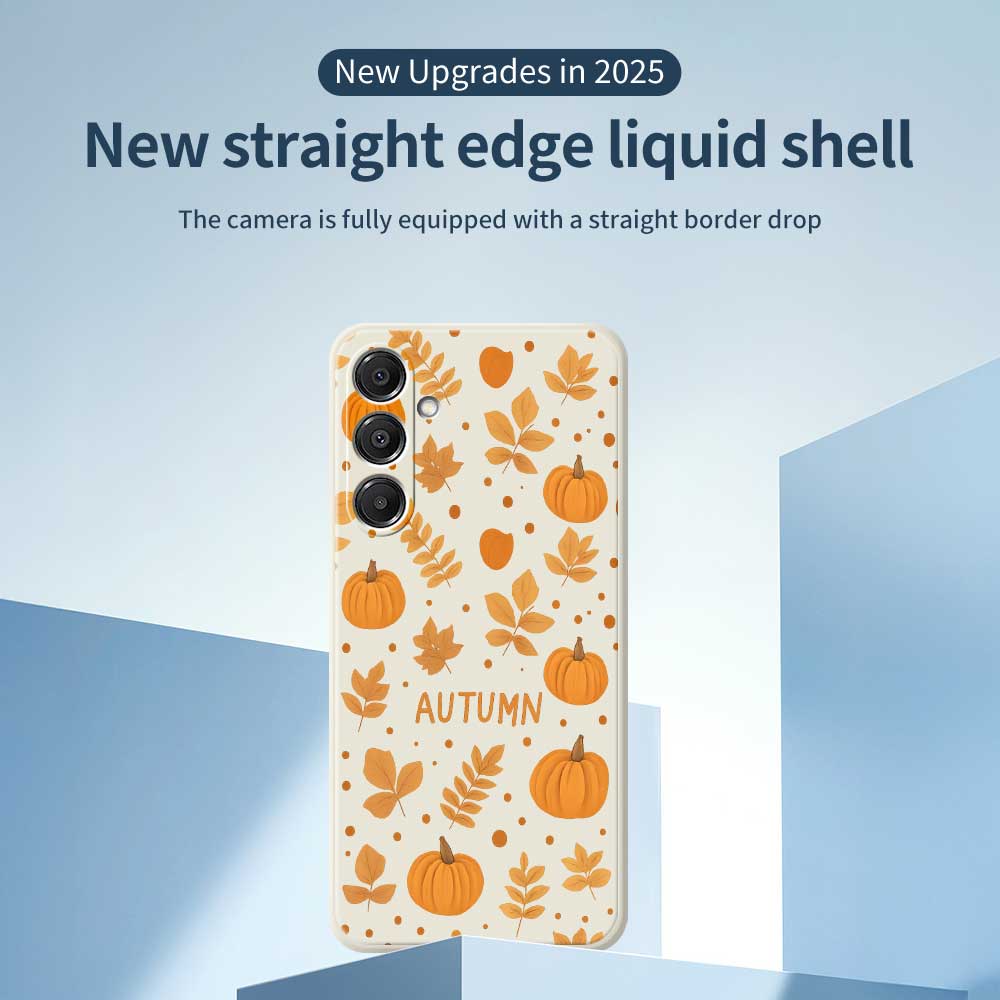 For Samsung Galaxy A16 5G/4G Case Autumn Theme Pattern Printing Straight Edge TPU Phone Back Cover