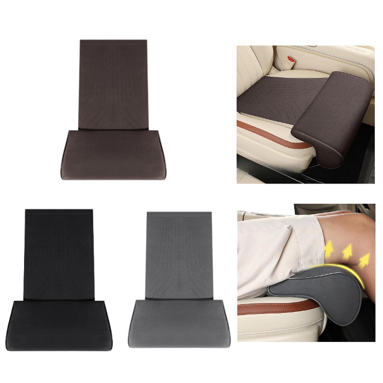 

Car Leg Support Cushion with Suede Memory Foam Seat Extension Pad for Office Chair and Travel Use чорний