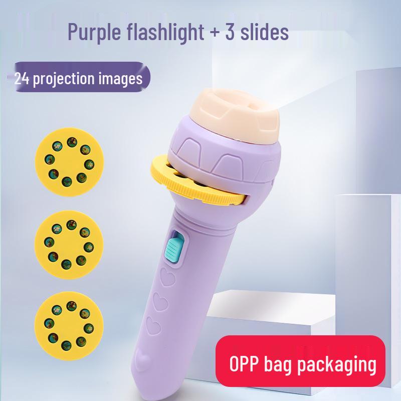 Kids LED Projection Flashlight: Animal Patterns & Bedtime Stories