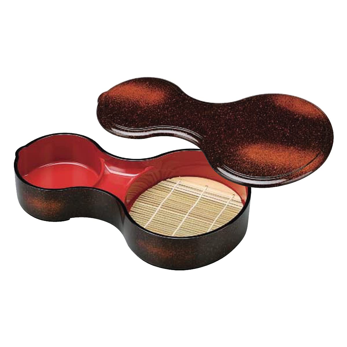 

Soba Zaru Hisago Bento Shinun with x 19 x Made in Japan J-kitchens Bowl, Soba, Box, (New Cloud) Lid, 31.5 6.5 cm, чёрный