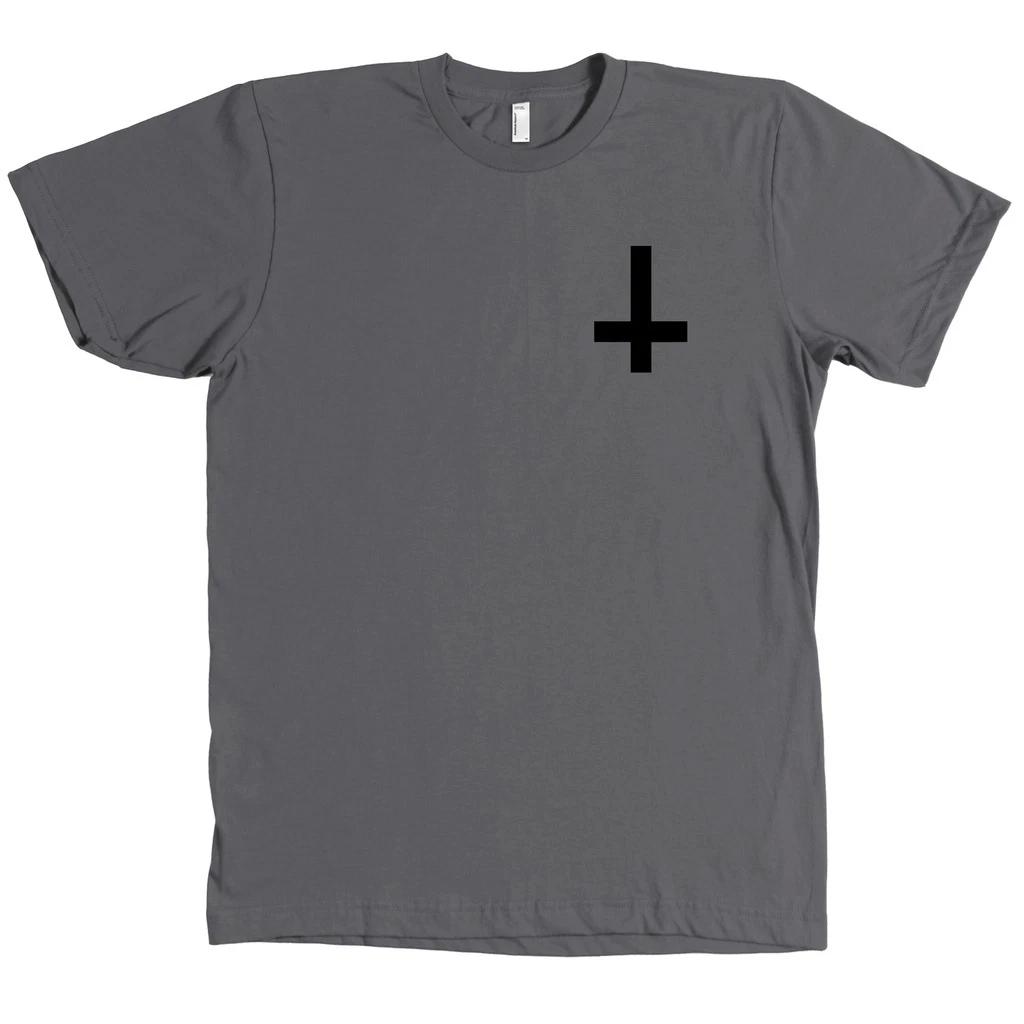 

Inverted Upside Down Cross Bella + Canvas T Shirt Satan Devil Tee 2XL