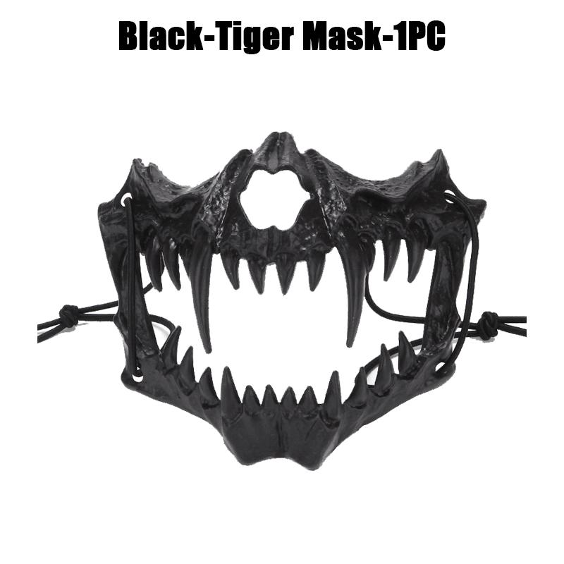 Prom Dance Half Face Masks Skeleton Bone Animals Halloween Party Cosplay Spooky Costume Masks Props Accessory Essential