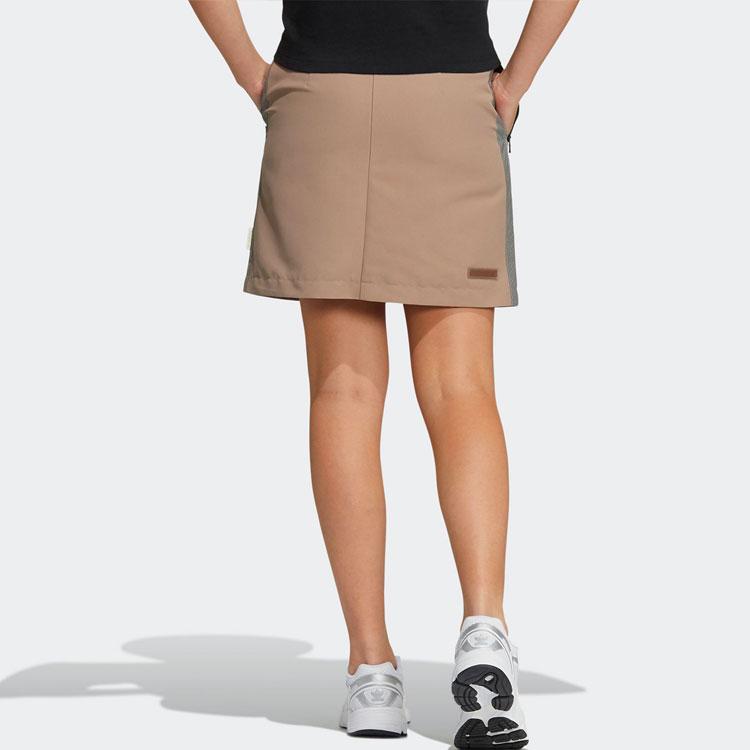 Adidas Originals Multi-Pocket Solid Color Sporty Skirt Women Skirts Brown HE6592