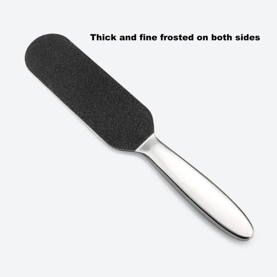 Pediküre-Schleifer Umweltfreundlich Einfach zu Bedienen Edelstahl Fußfeile mit Nachfüll-Schleifpapier für Nagelhaut