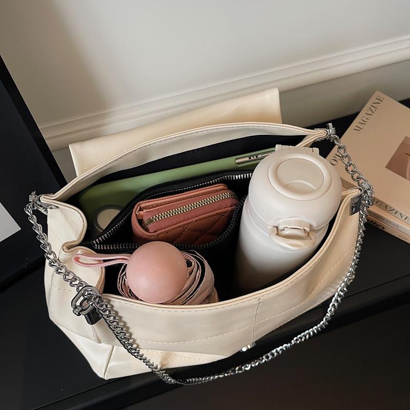 Underarm Bag Large Capacity Chain Tote Bag Women's Commuter Shoulder Crossbody Bag