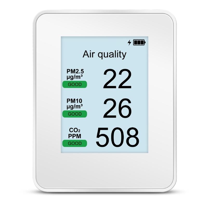 CO2 Monitor,Indoor CO2 Meter Air Quality Monitor with NDIR Sensor 2.8-inch TFT Color Screen for Household Industrial