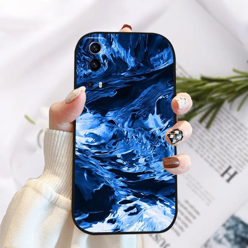 For Vivo Y72 Y52 5G Case Cover Stylish Painted Silicone Soft TPU Phone Protective Shell For Vivo Y 72 52 5G Shockproof Bumper