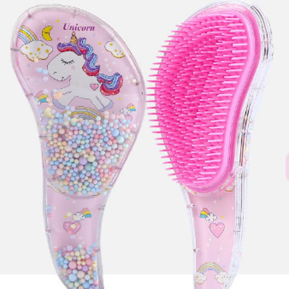 

Мультяшная волшебная расческа, антистатический массаж, щетки для волос с единорогом, распутывание, массажная расческа для душа, расческа, аксессуары для салонов, розовый цвет 1pcs красный