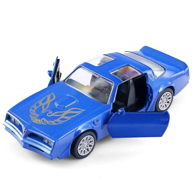 

1/36 Pontiac Firebird Классическая игрушечная модель автомобиля для детей RMZ CiTY Литой сплав Миниатюрный автомобиль с откидным механизмом Коллекция Подарок для мальчика синий