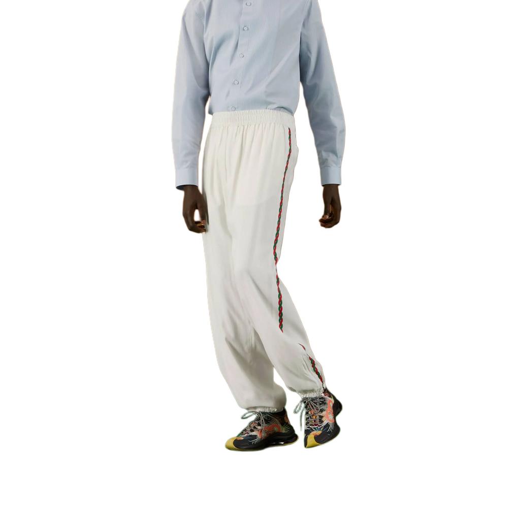 GUCCI SS22 Knitted Sweatpants Men's White 692970-Z8AXZ-9743