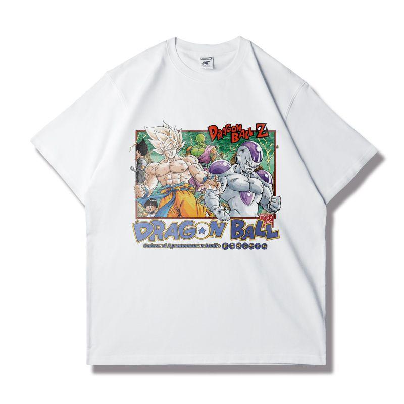 Animation Dragon Ball Short Sleeve TShirt Mens and Womens Joint Loose Summer High Quality Cotton Loose Crew Neck Top Clothing