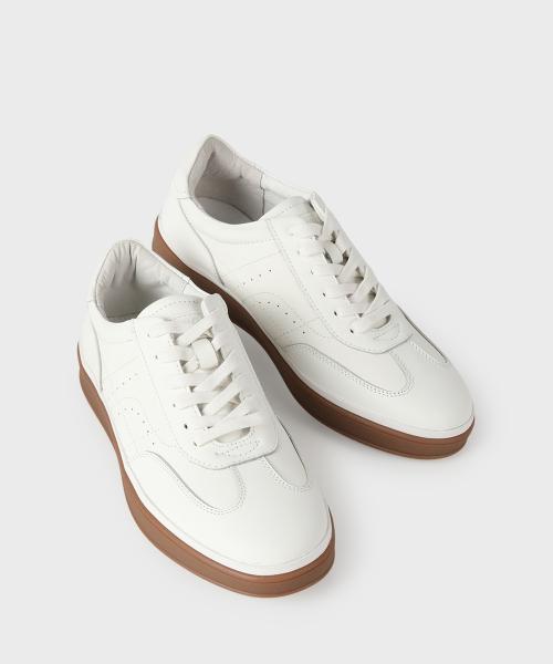 [PANICALE] White Cow Leather Sneakers M-RFO02