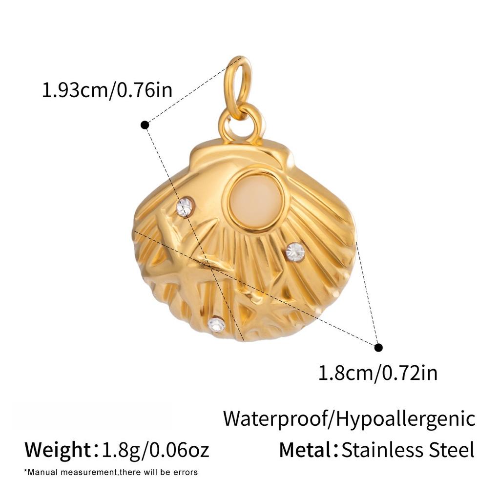  3PCS/Bag Ocean Style Seahorse Fish Conch DIY Jewelry Accessories Combination Pendant Handmade DIY Accessory