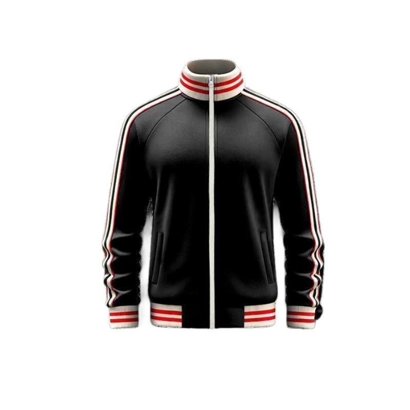 Herren Freizeit Sport Stehkragen Langarm Oberteil L schwarz