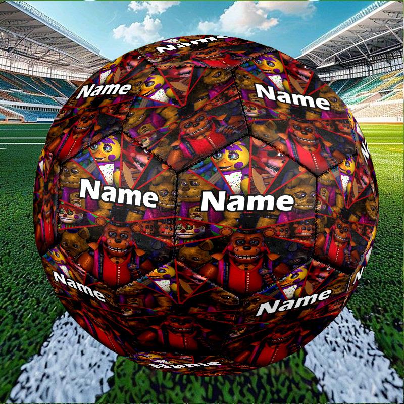 Custom Name Personalized Five Nights At Freddy's Print Size 5 Soccer Ball Training & Match Football, for Team, Kicking, Gift for Football