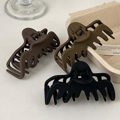 Korean Black Large Hair Claws for Women Girls Elegant Acrylic Hairpins Barrette Crab Hair Clips Headwear Hair Accessories