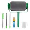 Multi Function Paint Roller System With Expandable Rod And Synthetic Brush For Home DIY Tasks