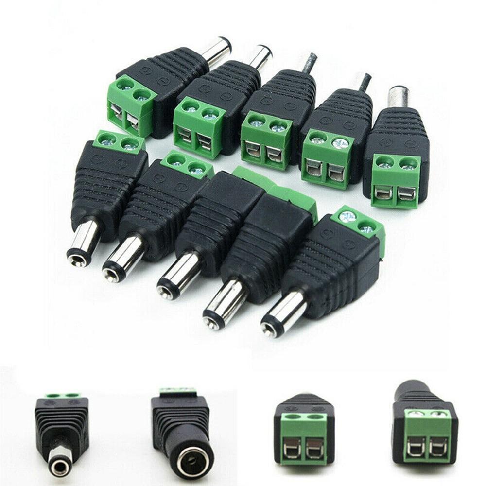 10x 2.1mm Male Female DC 12V Power Plug Socket Screw Terminal CCTV Adaptors