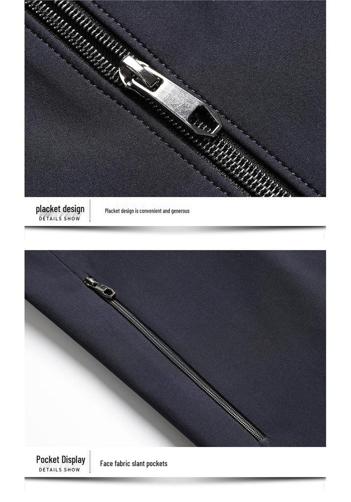 Men's Stand-Up Collar Jacket - Spring/Autumn Casual Outerwear for Middle-Aged and Older Men