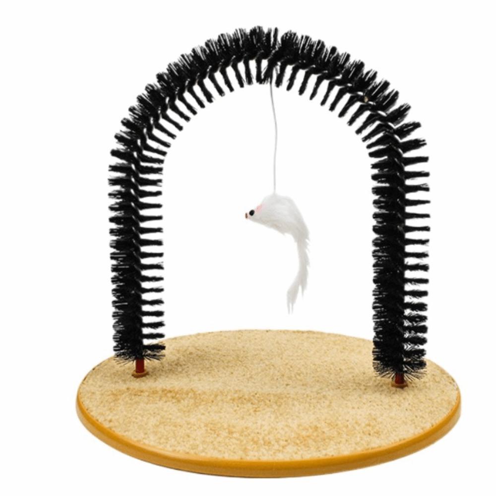 

Comfortable Cat Massager Scratcher With Cute Kitten Toy Cat Hair Brush Toy Indoor Kitten